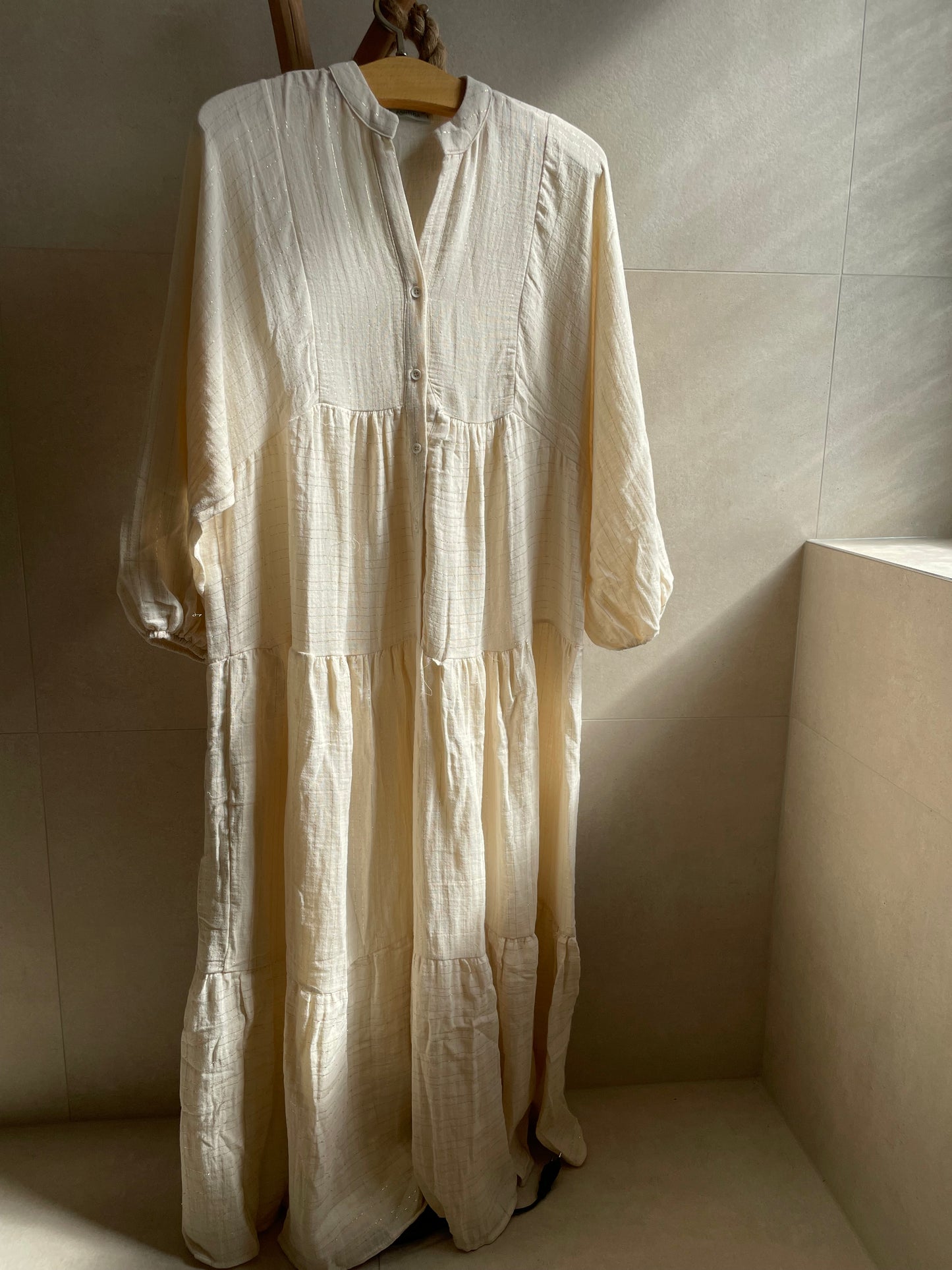 Maxikleid Maravelle Creme/Gold
