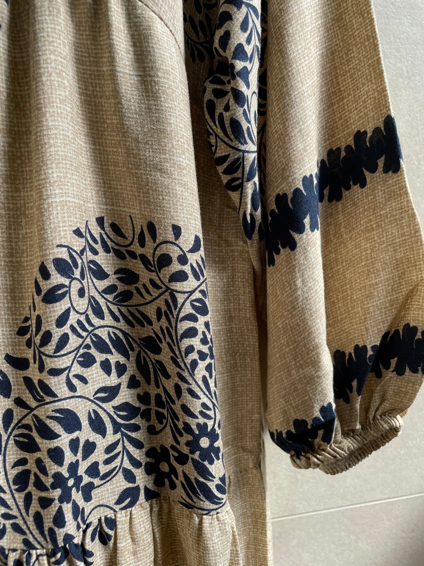 Maxi Kleid Katleya Beige/Blau