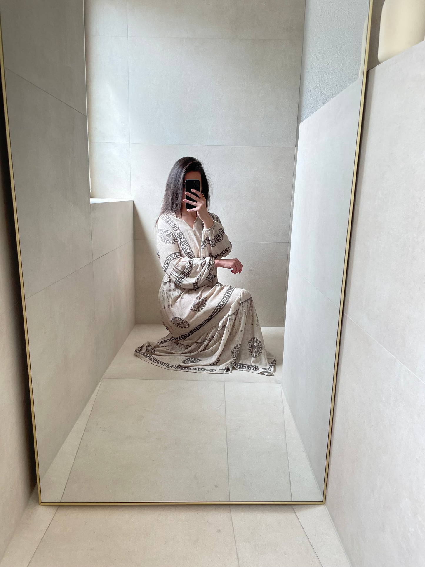 Maxikleid Elora Beige/Khaki