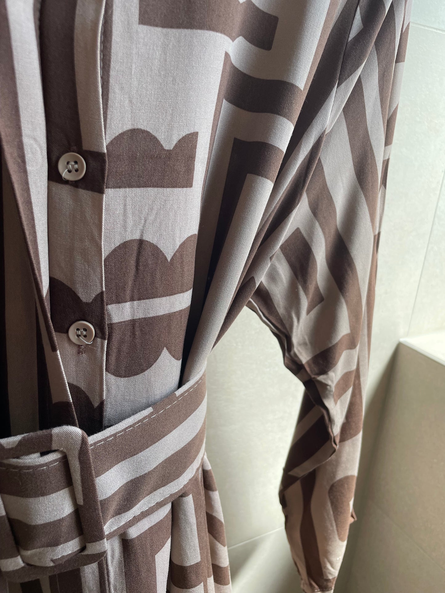 Maxikleid Fendiy Braun/Beige
