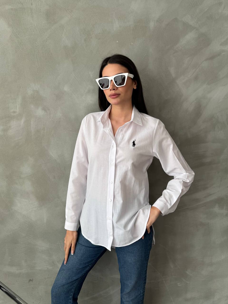 Bluse mit Logo