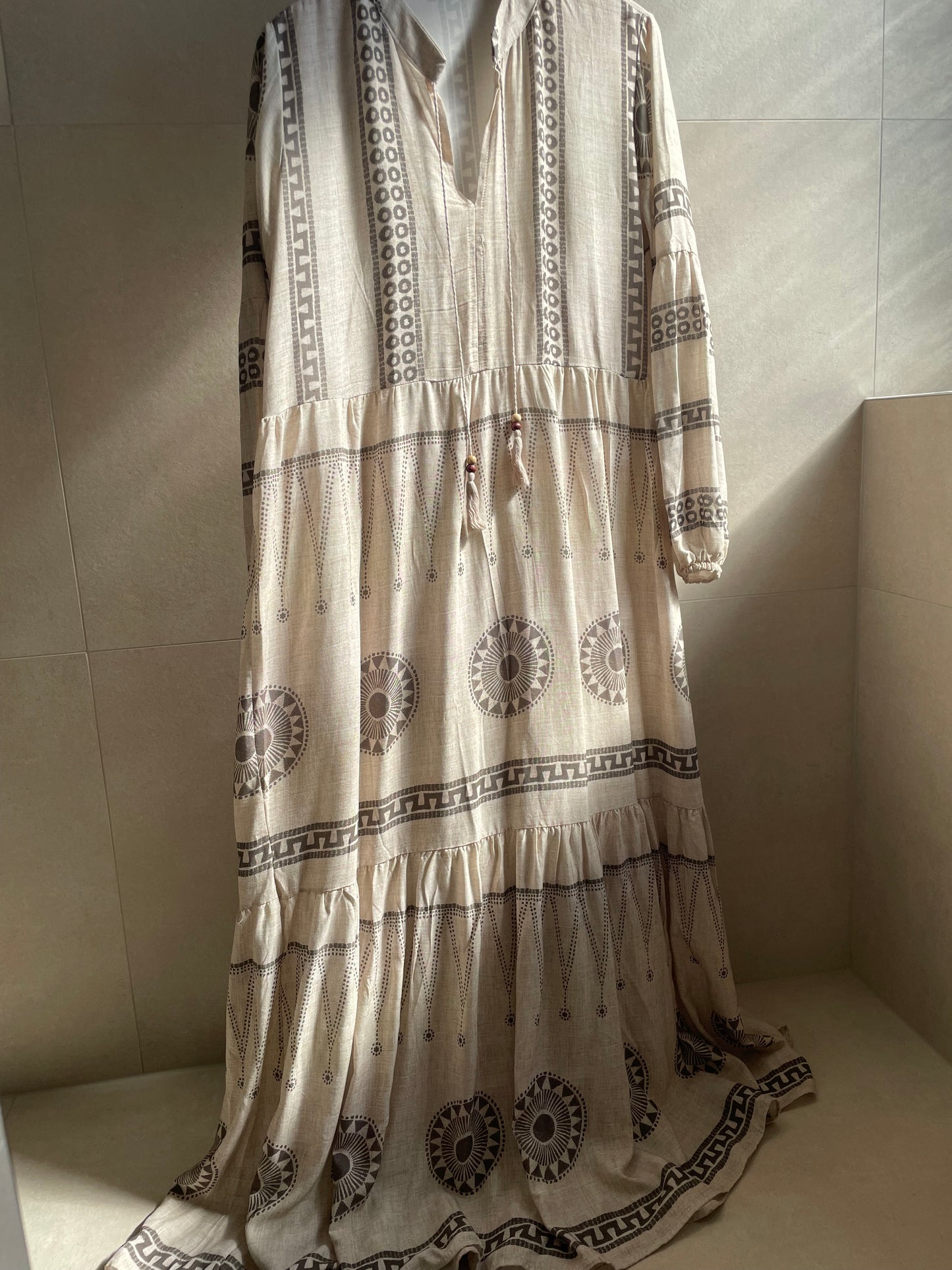 Maxikleid Elora Beige/Khaki
