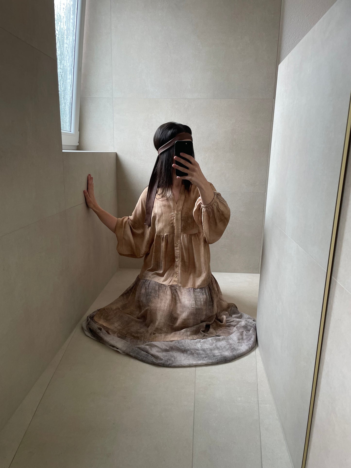 Maxikleid Casaluna Braun/Taupe