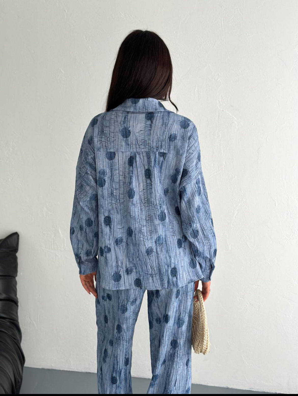 Zweiteiler Waffle Blue