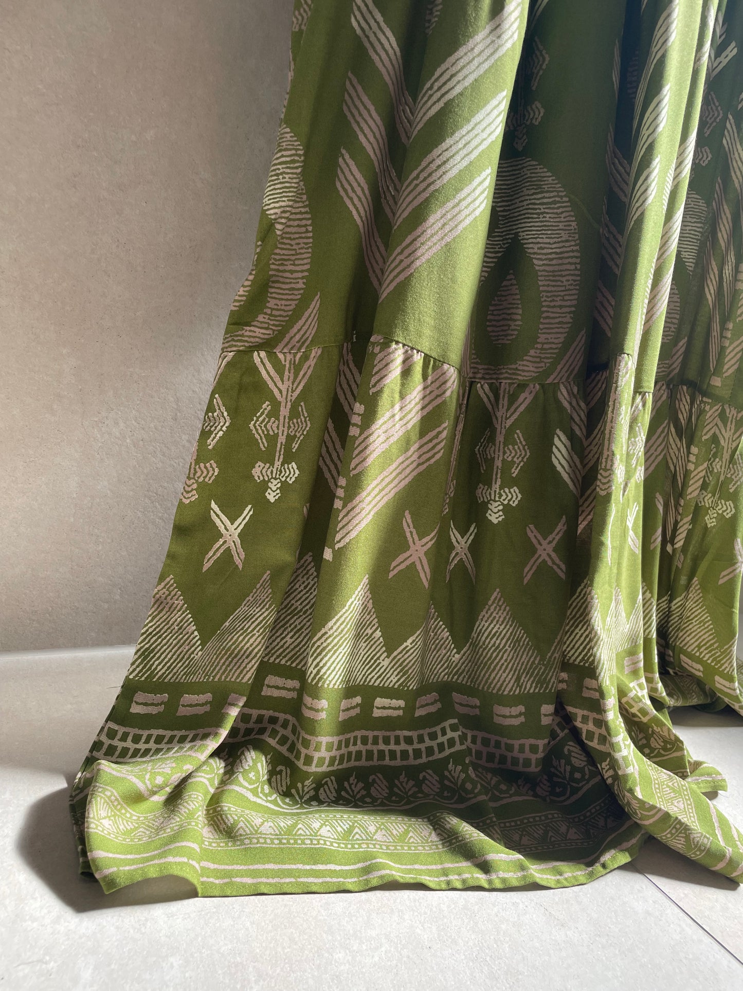 Maxikleid Bohenia Khaki/Beige