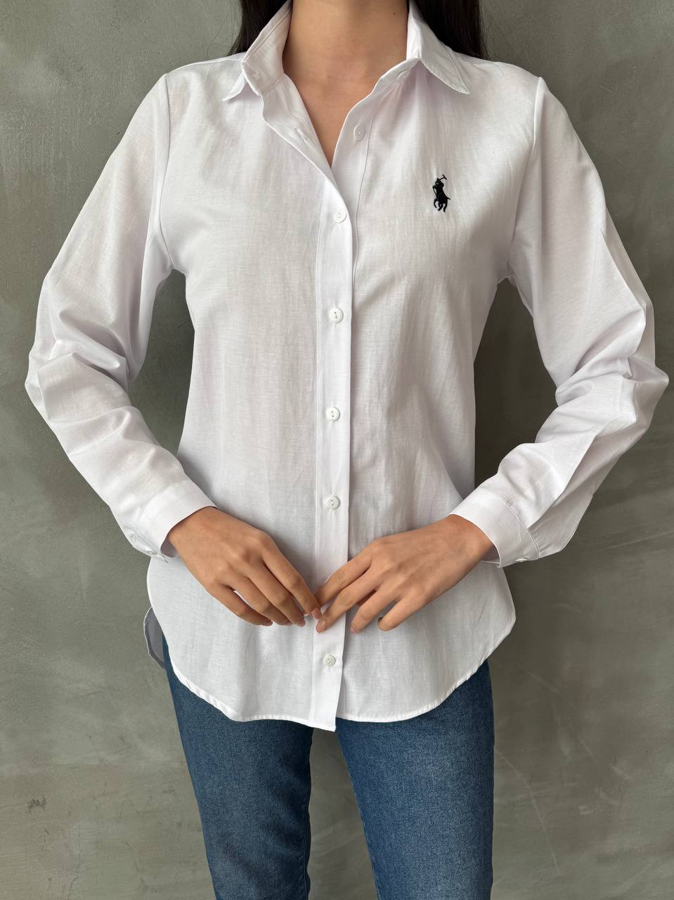 Bluse mit Logo