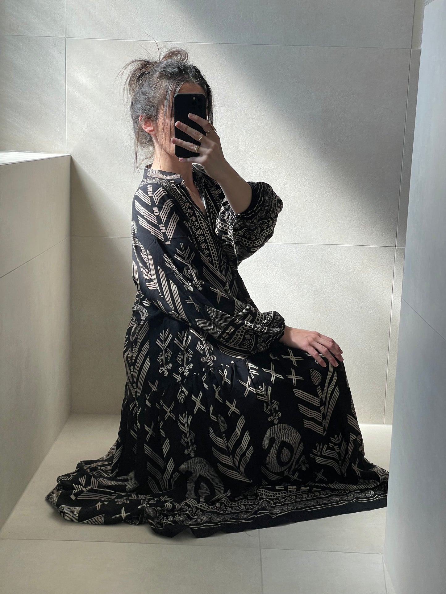 Maxikleid Tubina Schwarz
