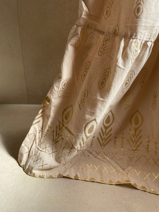 Maxikleid Zephira Beige/Gold