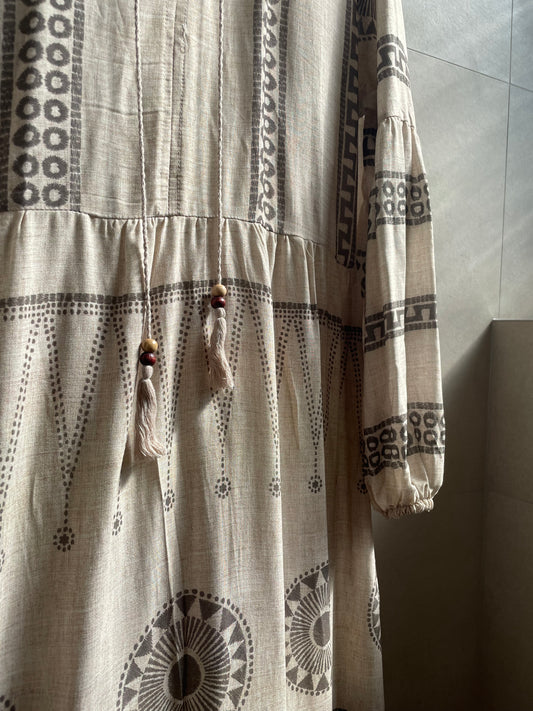 Maxikleid Elora Beige/Khaki