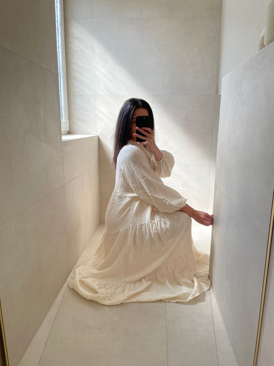 Maxikleid Maravelle Creme/Gold