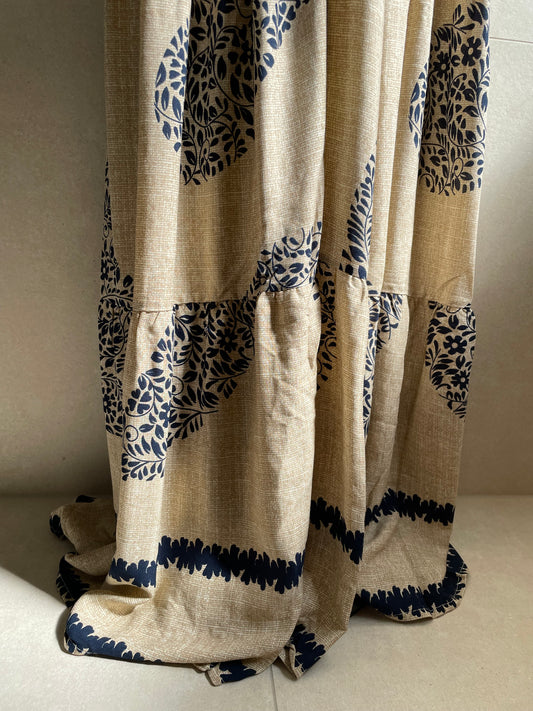 Maxi Kleid Katleya Beige/Blau